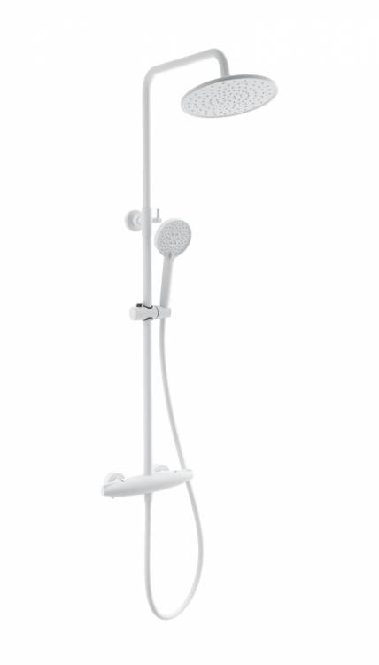 Душевая стойка Wonzon & Woghand WW-B3031-A-MW с термостатом, белый