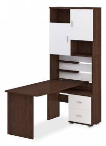 Стол компьютерный Merdes Домино СР-720/160 ВБЕВ-ПРАВ Белый Жемчуг/Венге