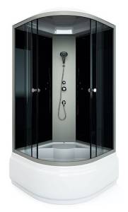 Душевая кабина Arcus Style S-22G 90x90x215, двери - серые тонированные, задние стекла - черные