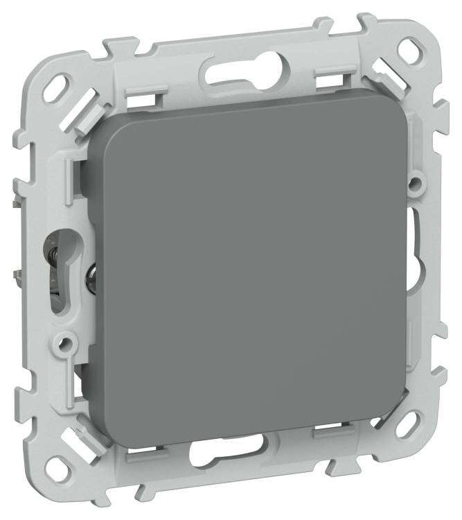 Заглушка с суппортом IEK Flite FI-PL10-K80 мокрый асфальт