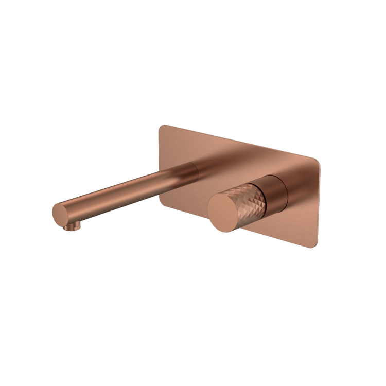 Смеситель для раковины Boheme Stick 125-CB Copper Brushed ручка Diamond