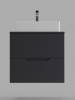Тумба с раковиной Orange Line Li-60TugMDF+B04-500W графит матовый, 60 см фото 3