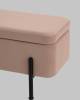 Банкетка-сундук Stool Group Болейн 20A544VF-BL-MOMO-03 с ящиком, велюр бежевый, черные ножки 110x42 фото 7