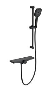 Смеситель для ванны Wonzon & Woghand WW-B2551-A-MB с душем и термостатом, черный матовый