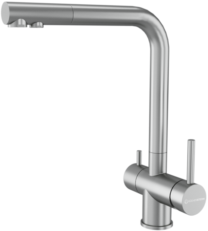 Смеситель для кухни Kuchenstern Fokus-FS 401SS40 нержавеющая сталь