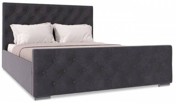 Кровать 1600х2000 НК-Мебель Интеро 72306771 Серый 110x169.4x220.5