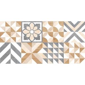 Керамическая плитка Global Tile Marmaris GT129VG Пэчворк Белый 25x50