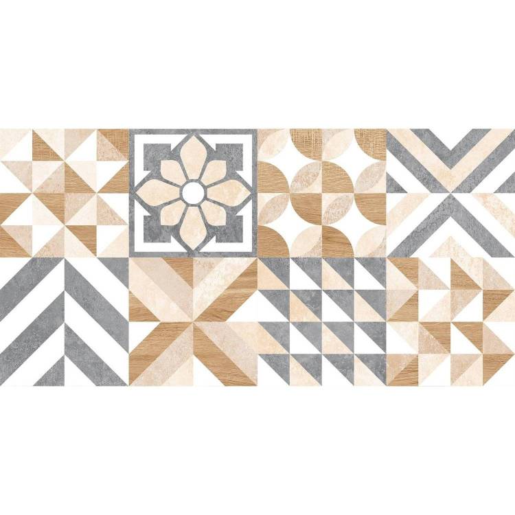 Керамическая плитка Global Tile Marmaris GT129VG Пэчворк Белый 25x50