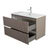 Тумба с раковиной BelBagno UNO-MINI 100 подвесная, Бежевый матовый фото 3