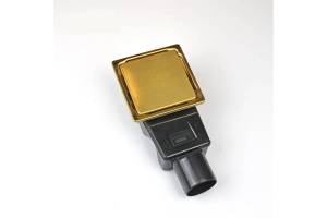 Душевой трап RGW Drain Leo-02-10Gb 60210210-06 золото brush, 10x10 см