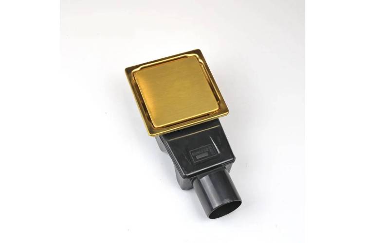 Душевой трап RGW Drain Leo-02-10Gb 60210210-06 золото brush, 10x10 см