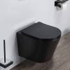 Унитаз подвесной Comforty 105MB 00-00007650 черный, с быстросъёмным сиденьем из дюропласта SoftClose фото 2