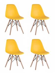 Набор из 4 стульев Stool Group Eames 8056PP YELLOW X4