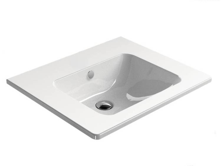 Раковина GSI Pura 8836111 белый глянцевый, 60x50