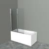 Душевая шторка на ванну BelBagno Uno V-2-80/150-C-Cr фото 2