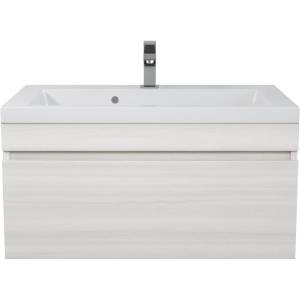 Тумба с раковиной Uperwood Eva 3930313470 подвесная, выдвижной ящик, дуб харбор белый, 75 см