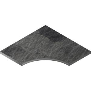 Бортик Italon Материя X2 620090000409 Титанио Угловый Закругленный 30 60x60