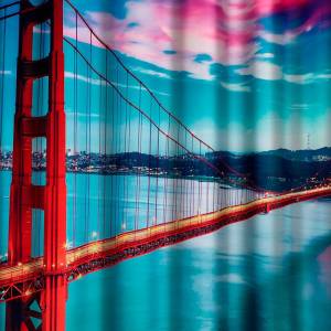 Штора для ванной Ridder Golden Gate Bridge 42123000 180x200