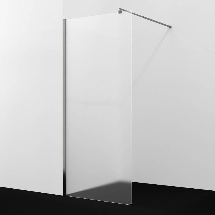 Душевая перегородка Wasserkraft Rur 30W46GR-MG профиль графит, стекло матовое, 110x120x200