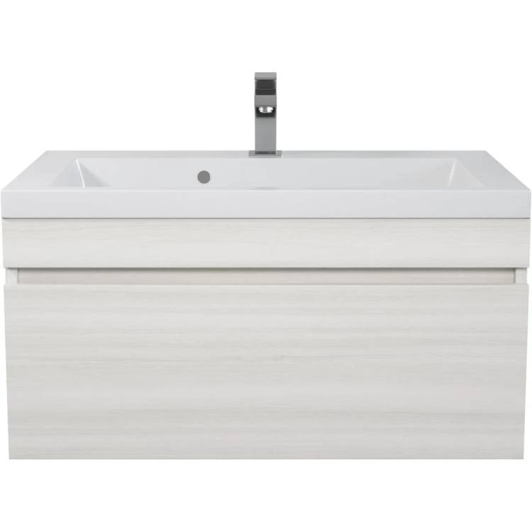 Тумба с раковиной Uperwood Eva 3930313470 подвесная, выдвижной ящик, дуб харбор белый, 75 см
