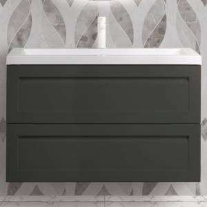 Тумба с раковиной Art&Max Platino 90, подвесная, серый матовый