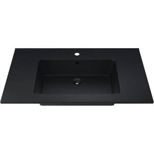 Раковина Uperwood Parma Quartz 291003011 черная матовая, космос, 86x47.5
