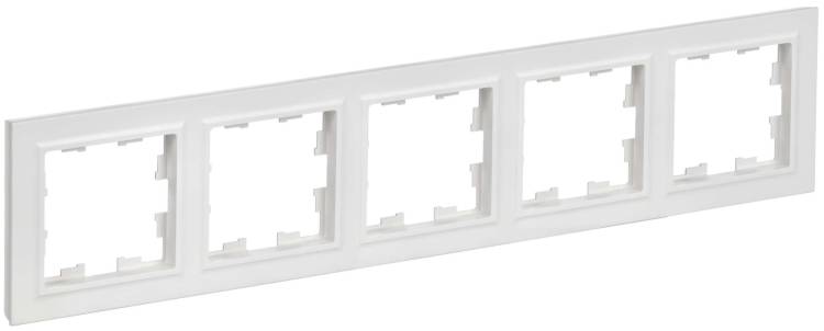 Рамка 5-постовая IEK Brite BR-M52-K91 арктический белый