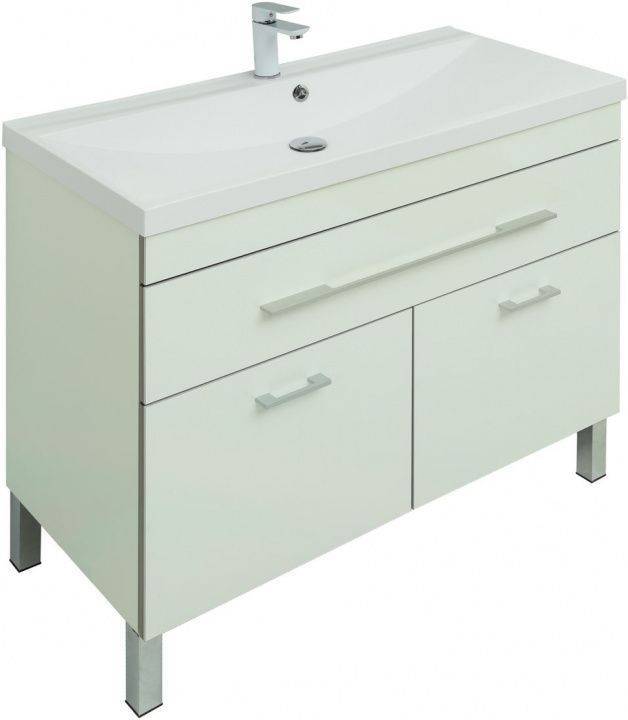 Тумба с раковиной Aquanet Верона 100 287662 белый, 872x1002x480