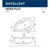 Акриловая ванна Excellent Newa 160x95 (левая) "RELAX" (бронза) фото 3