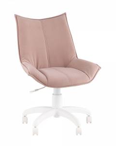 Кресло офисное Stool Group Осло fb-oslo-office-wh-vl-37 Пыльно-розовый/Белый