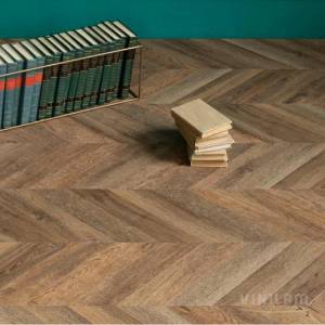 LVT Ламинат Vinilam Parquet Chevron Glue 2.5/42 4V RI153610CL4 Шеврон Нормандия 690x115