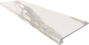 Ступень Estima Miramare 70543 Set/Steptrade/RM01_NS/33x120/Riser/RM01_NS/14,5x120 White неполированная с бортиком 33x120 + Подступенок 14.5x120