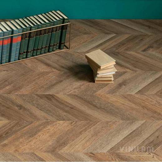 LVT Ламинат Vinilam Parquet Chevron Glue 2.5/42 4V RI153610CL4 Шеврон Нормандия 690x115