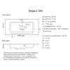 Раковина Uperwood Modul 2911020341 белая глянцевая, 100x45 фото 7