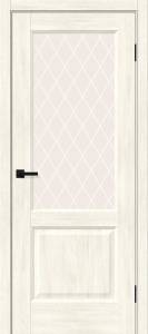 Межкомнатная дверь Остекленная Bravo Неоклассик-33 153-0872 Полотоно Nordic Oak, Стекло White Сrystal 2000х900
