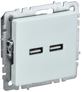 Розетка USB type A+A IEK Brite BR-U21-D31-K36 жемчуг