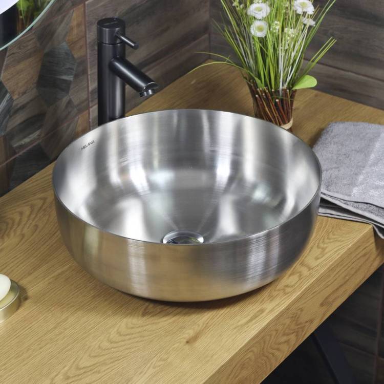 Раковина Melana 400 Profline сатин 400x400x140мм