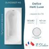 Чугунная ванна Delice Haiti Luxe DLR230637-AS 160x80, белая, с антискользящим покрытием, без ножек