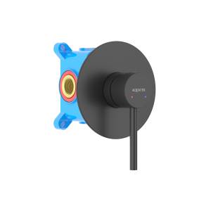 Смеситель для душа Aquatek Европа AQ1366MB внешняя и скрытая часть, черный матовый