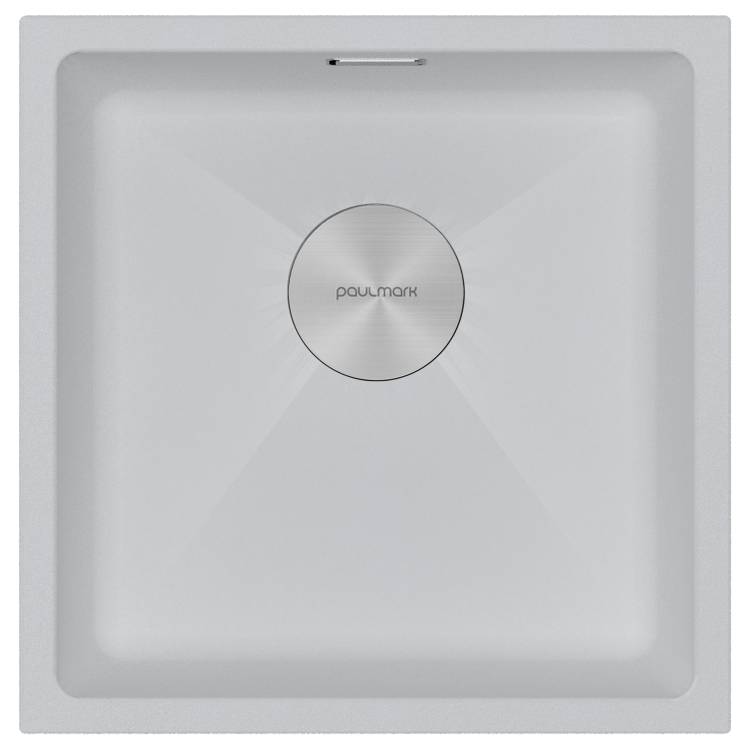Мойка кухонная Paulmark Lumi 45Uni LU45-WH Белый, 45.5x46