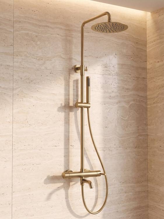 Душевая стойка AltroBagno Юнион (Unione) 030213 BG матовое золото