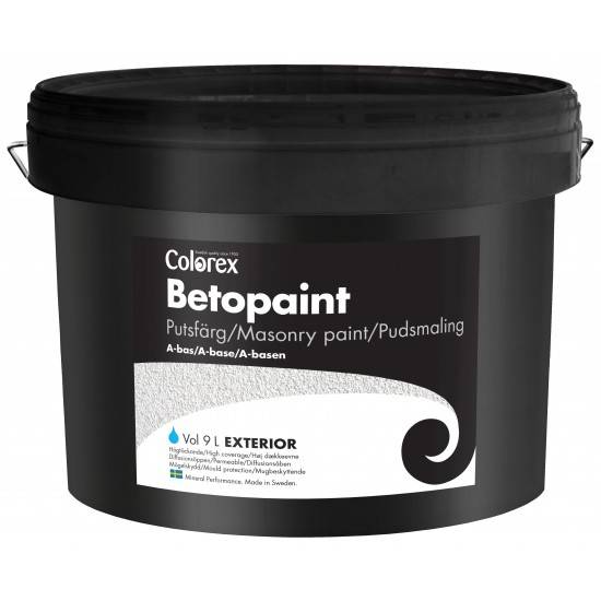 Фасадная краска для минеральных поверхностей Colorex Betopaint база А 9 л