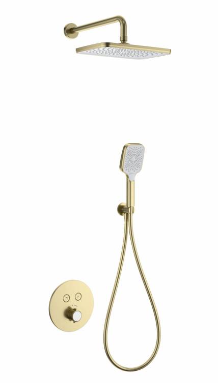 Душевой комплект Wonzon & Woghand WW-D2017-A-BG с термостатом, золото