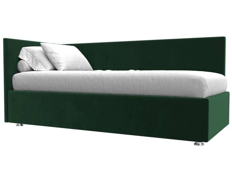 Кровать Лига Диванов Лига-039 122079L зеленый левая 90x200