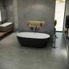 Акриловая ванна Cerutti Spa Skye CT10877 черная снаружи, белая внутри, 170x75 фото 2