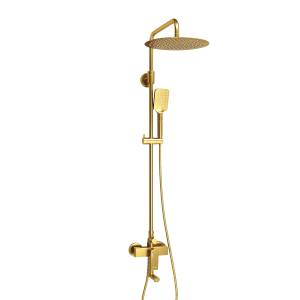 Душевой комплект Wasserkraft A155.262.201.BG золотой, со смесителем