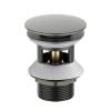 Донный клапан для раковины Aquatek AQ6002BGM с переливом, черный хром шлифованный