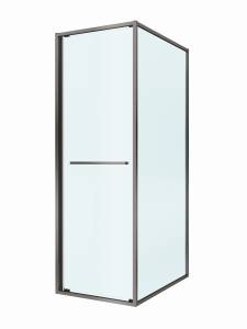 Душевой уголок Cezares LUX-AH-FS-1-70/100-C-GM профиль оружейная сталь, стекло прозрачное, 70x100x195