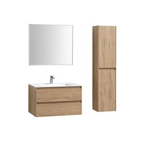 Мебель для ванной Vincea Luka 80 2 ящика, натуральный дуб