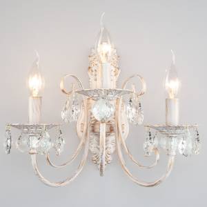 Бра Eurosvet Alda 3305/3 белый с золотом/прозрачный хрусталь Strotskis